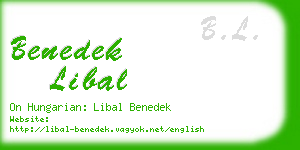 benedek libal business card